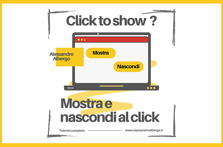 Mostrare elemento al click sul tuo sito web