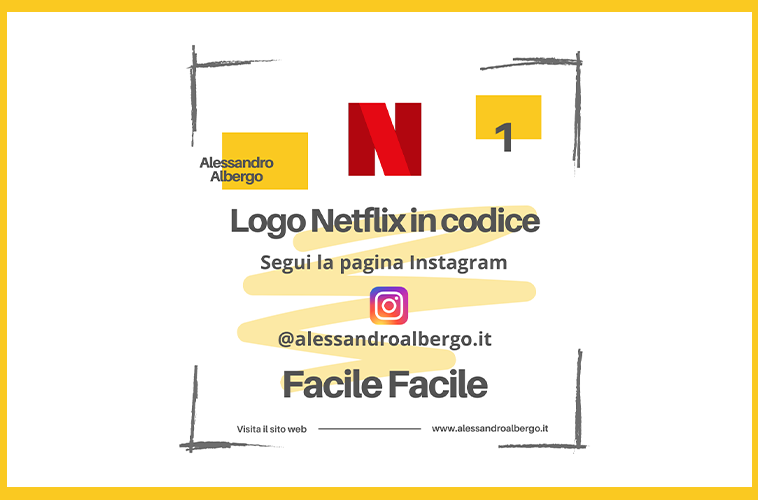 Logo Netflix in codice Html e CSS